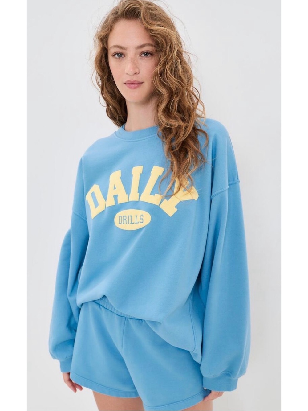 Daily Drills Malibu/Lemonade Crewneck NWT